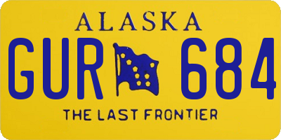 AK license plate GUR684