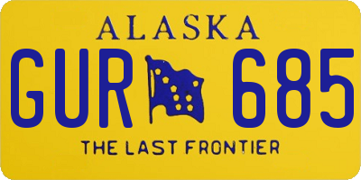AK license plate GUR685