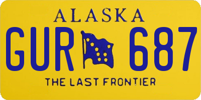 AK license plate GUR687