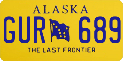 AK license plate GUR689