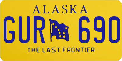 AK license plate GUR690