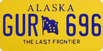AK license plate GUR696