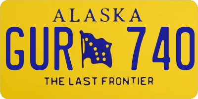 AK license plate GUR740