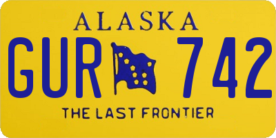 AK license plate GUR742