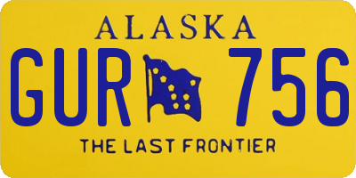 AK license plate GUR756