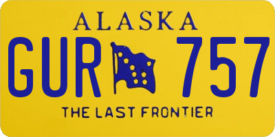 AK license plate GUR757