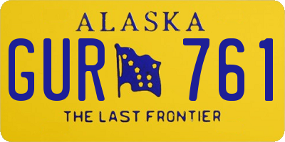 AK license plate GUR761