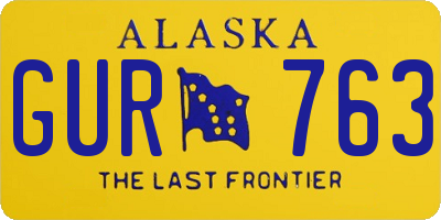 AK license plate GUR763