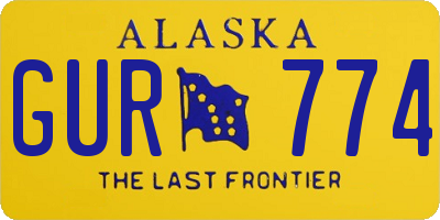 AK license plate GUR774