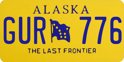 AK license plate GUR776