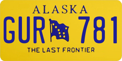 AK license plate GUR781