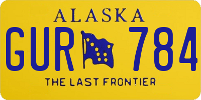 AK license plate GUR784