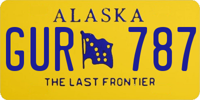 AK license plate GUR787