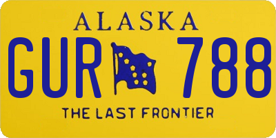 AK license plate GUR788