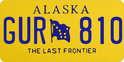 AK license plate GUR810