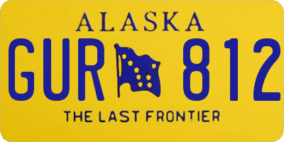 AK license plate GUR812