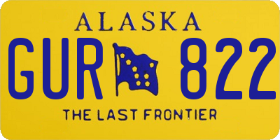 AK license plate GUR822