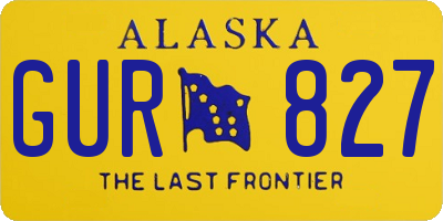 AK license plate GUR827