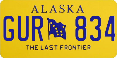 AK license plate GUR834