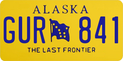AK license plate GUR841