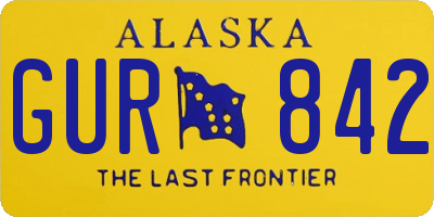 AK license plate GUR842
