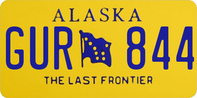 AK license plate GUR844