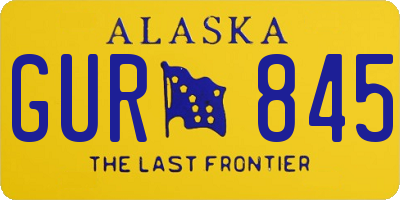 AK license plate GUR845