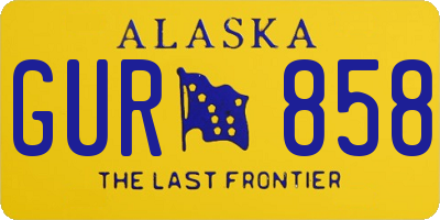AK license plate GUR858