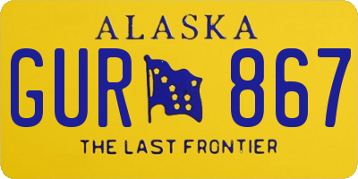 AK license plate GUR867