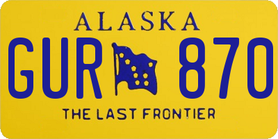 AK license plate GUR870