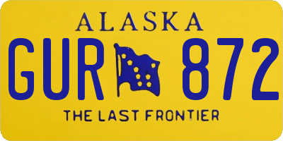 AK license plate GUR872