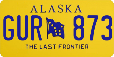 AK license plate GUR873