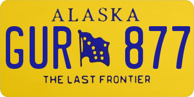 AK license plate GUR877