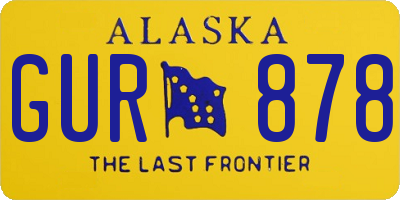 AK license plate GUR878