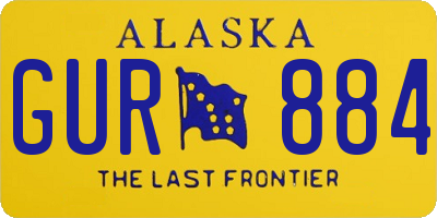 AK license plate GUR884