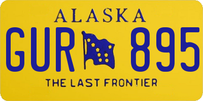 AK license plate GUR895