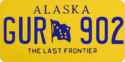 AK license plate GUR902