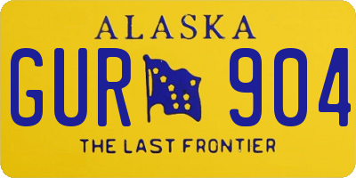 AK license plate GUR904