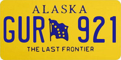 AK license plate GUR921
