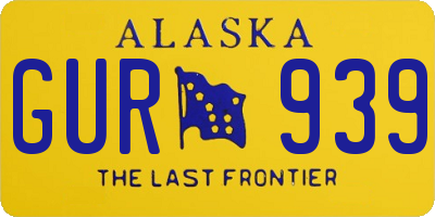 AK license plate GUR939