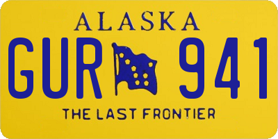 AK license plate GUR941
