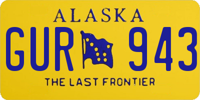 AK license plate GUR943
