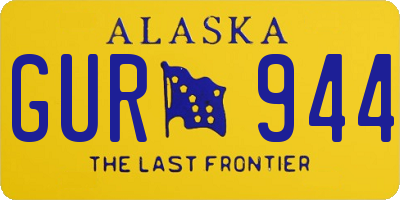 AK license plate GUR944