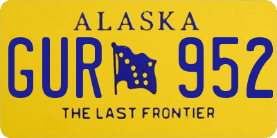 AK license plate GUR952