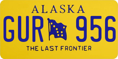 AK license plate GUR956