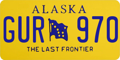 AK license plate GUR970