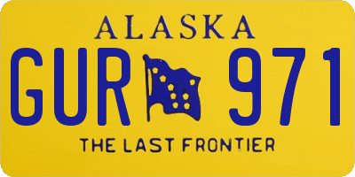 AK license plate GUR971