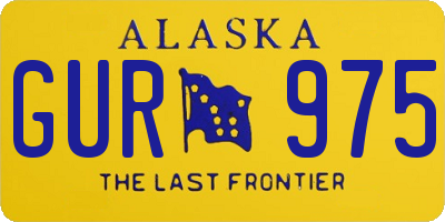 AK license plate GUR975