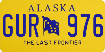 AK license plate GUR976