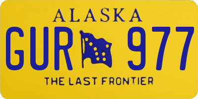 AK license plate GUR977